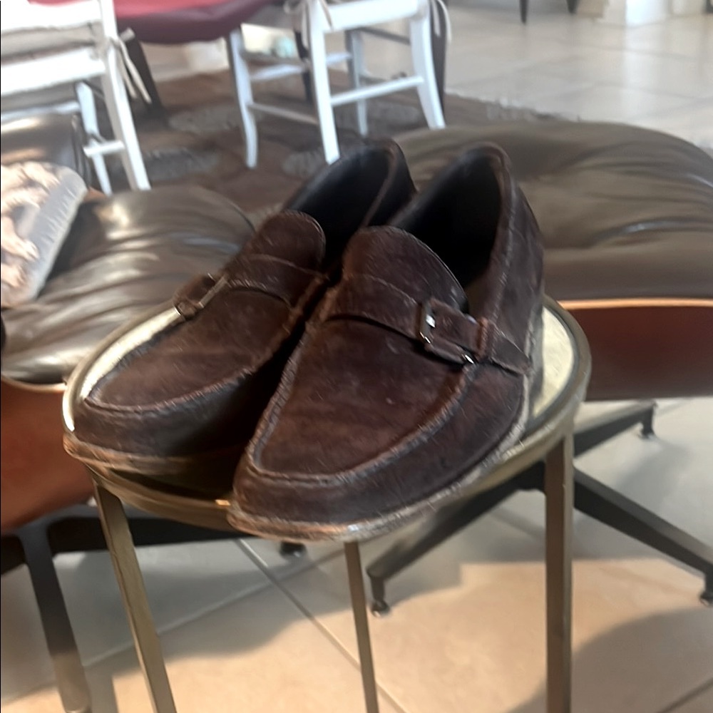 Tod's Dark Brown Suede Loafers